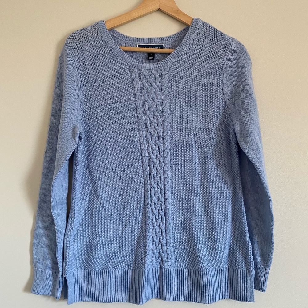 Karen Scott Cable Front Sweater